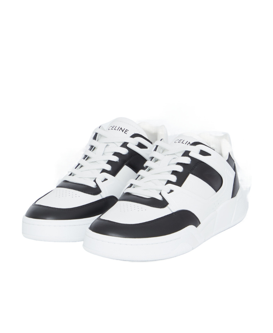 Celine Ct-07 Trainer Low-cut Calfskin Lacing Trainers In White
