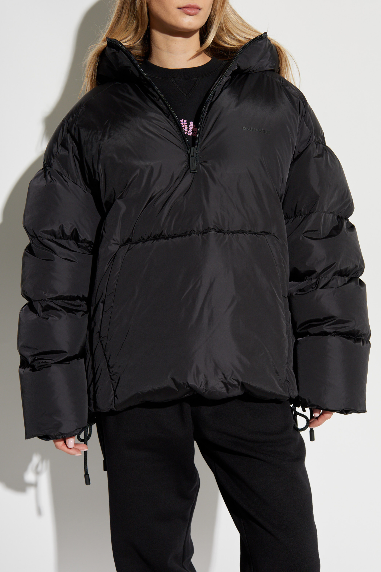 Dsquared2 Padded Hooded Jacket In Black
