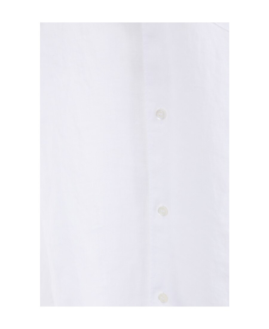 Shop Aspesi Long-sleeve Linen Shirt In White