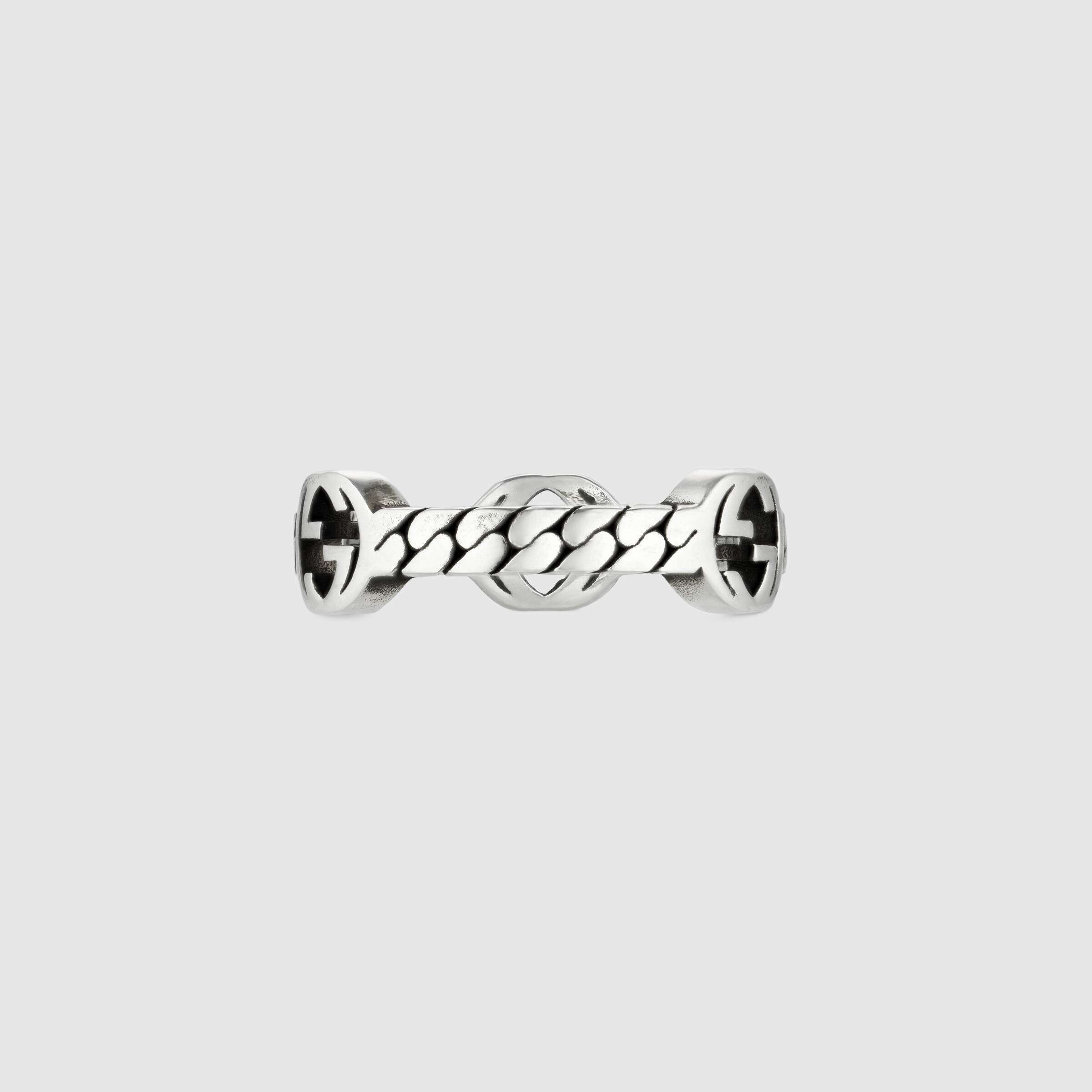 Gucci Interlocking G Ring In Metallic
