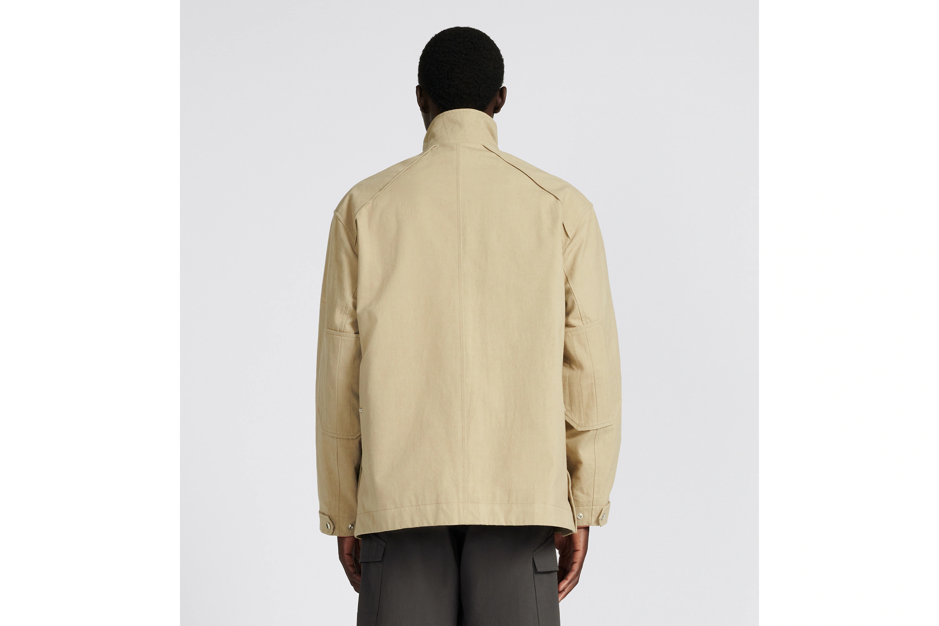 Dior Logo Parker Coat In Nude
