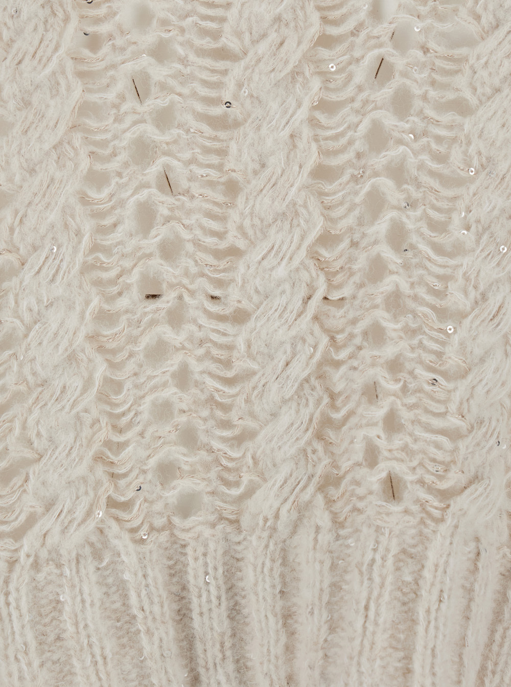 Antonelli Crew Neck Long Sleeve Sweater In Neutral