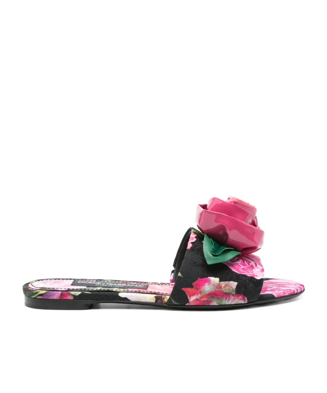 Dolce & Gabbana Round Head Slippers In Pink