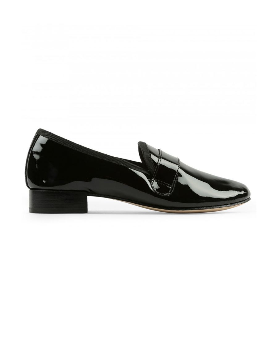 Repetto Black Michael Rubber Sole Loafers In Black