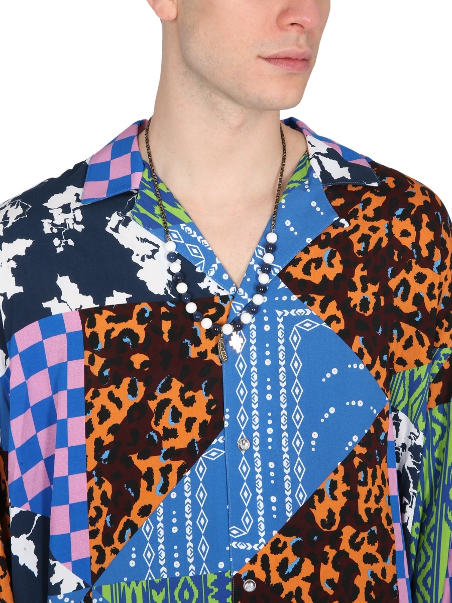 Marcelo Burlon County Of Milan Marcelo Burlon Hawaii Mix & Match Shirt In Blue