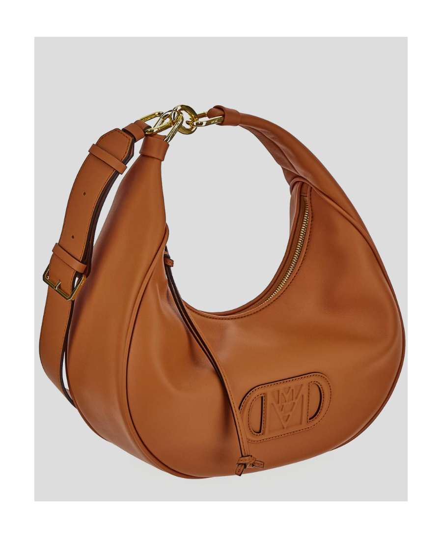 Mcm Travia Zipped Shoulder Bag In Brown