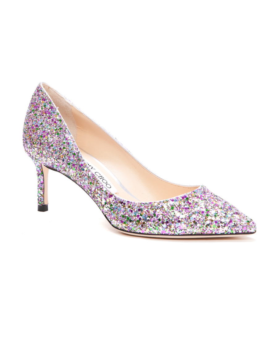 Jimmy Choo Sequined Pointed High Heels In Pink