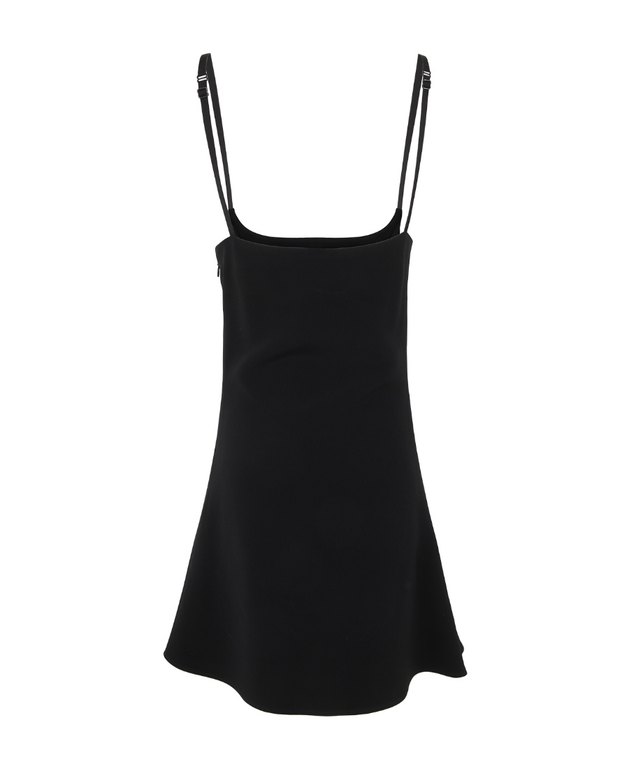 Courrèges Courreges Mini Dress With Strap And Buckle Detail. In Black