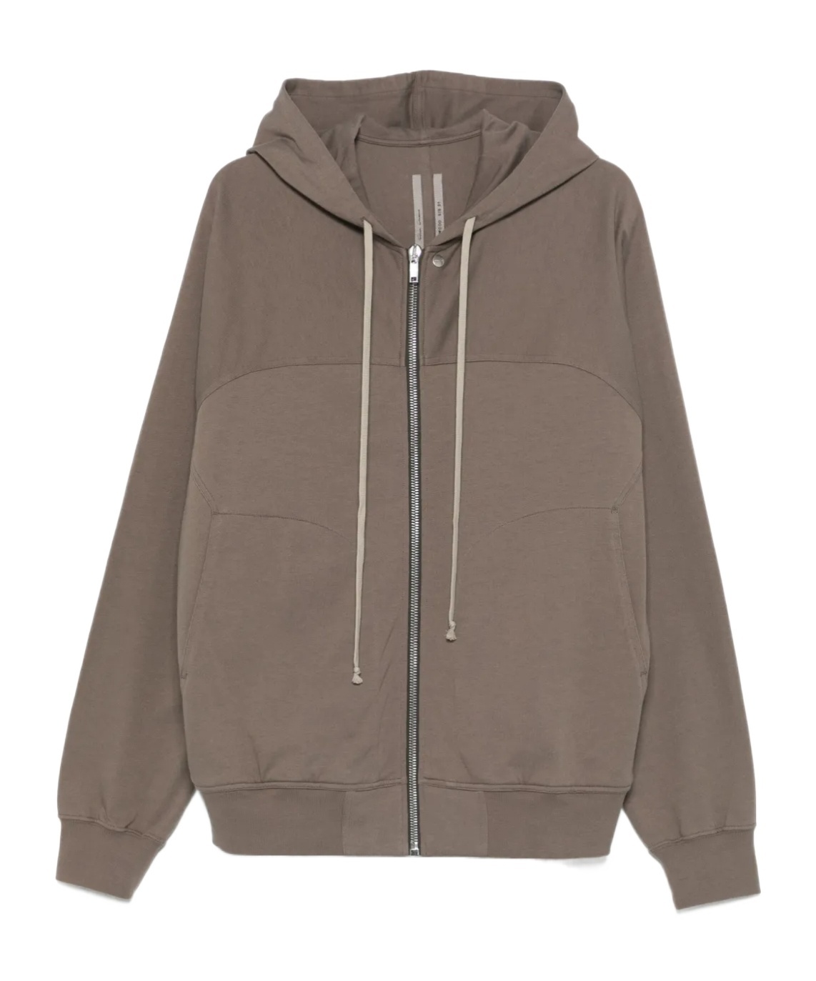 Rick Owens Windbreaker Loose Fit Hooded Sweatshirt In Gray
