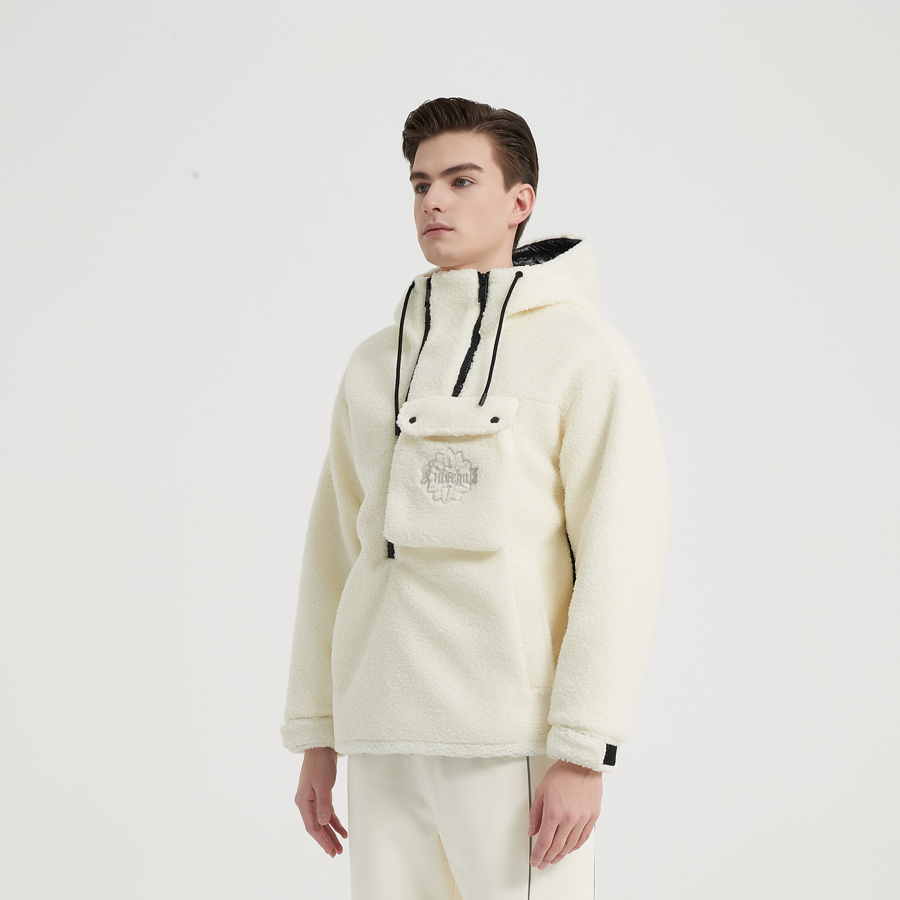 Liuregali Embroidered Logo Hooded Down Jacket In White