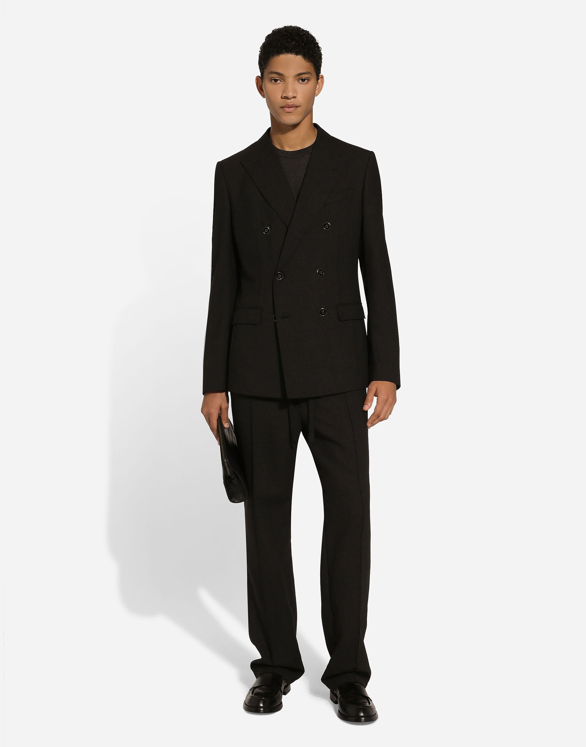 Dolce & Gabbana Cashmere Jogging Pants With Dg Logo In Black