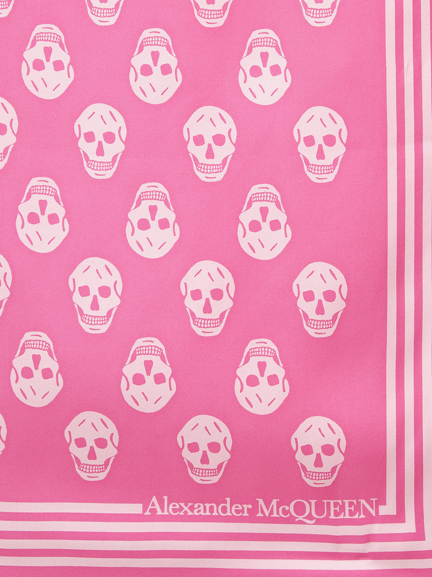 ALEXANDER MCQUEEN SKULL-PRINT FRAYED WOOL SCARF