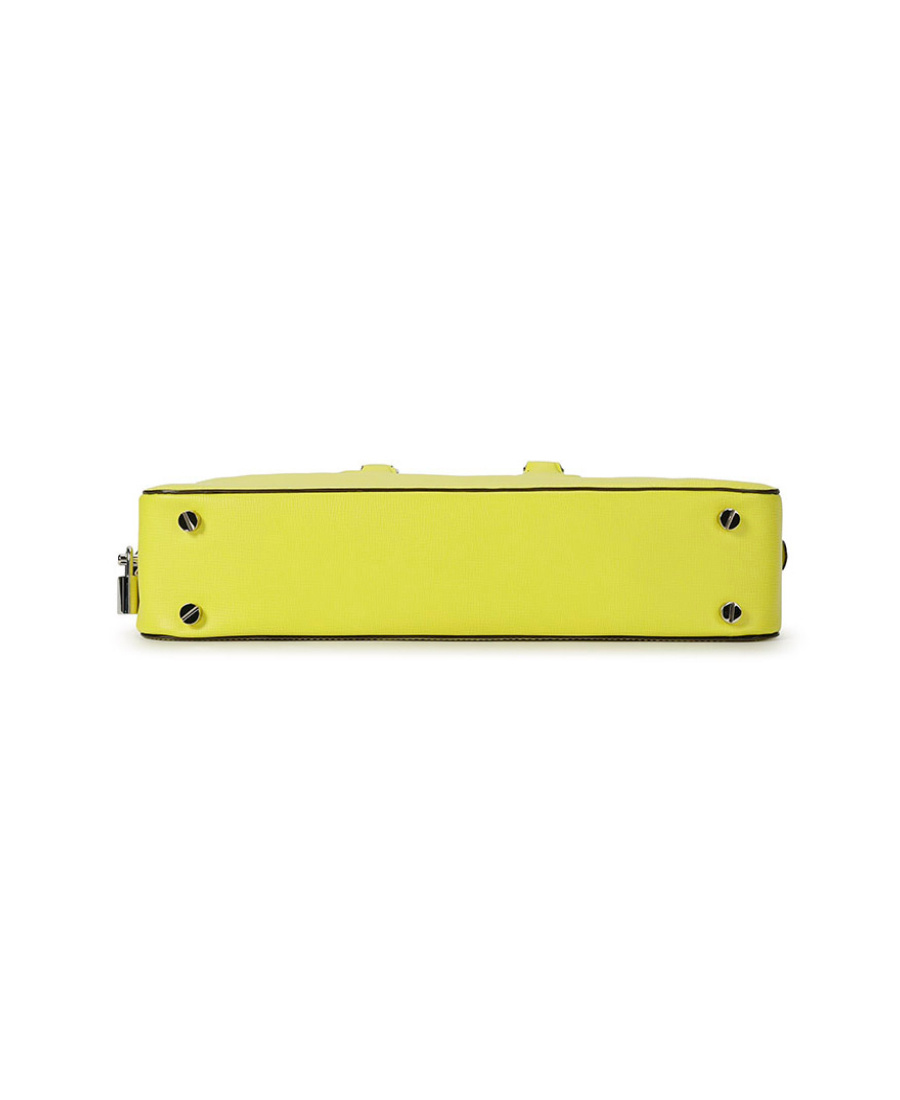 Bally Logo Details Handbag In Yellow