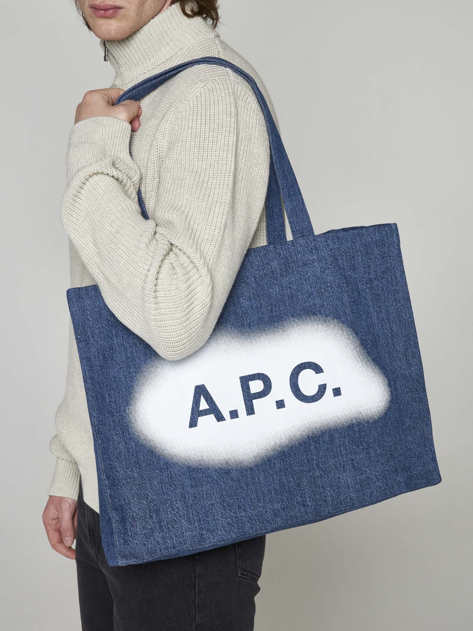 Apc Logo Handbag In Blue