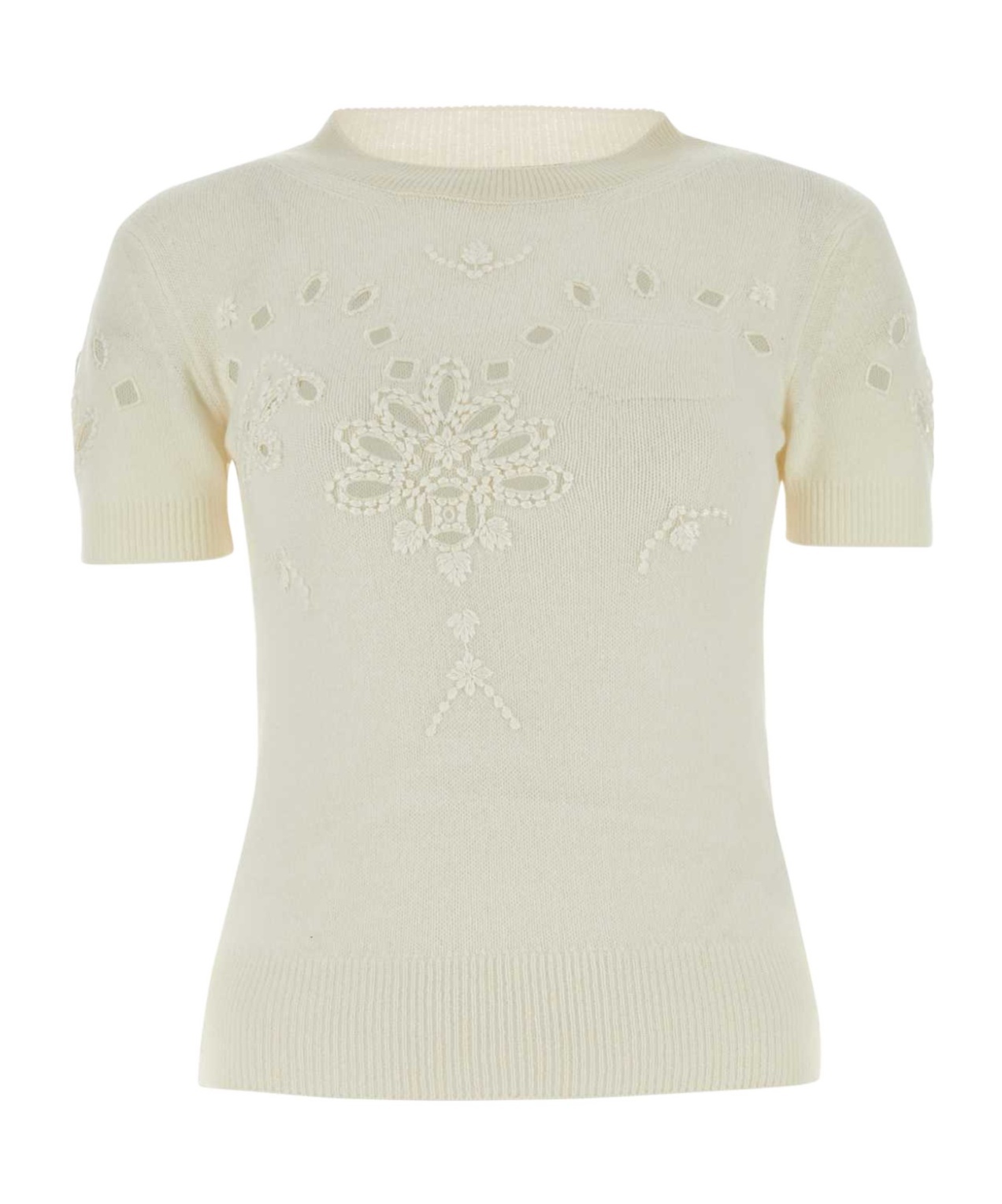 Ermanno Scervino Short-sleeved Sweater In Nude