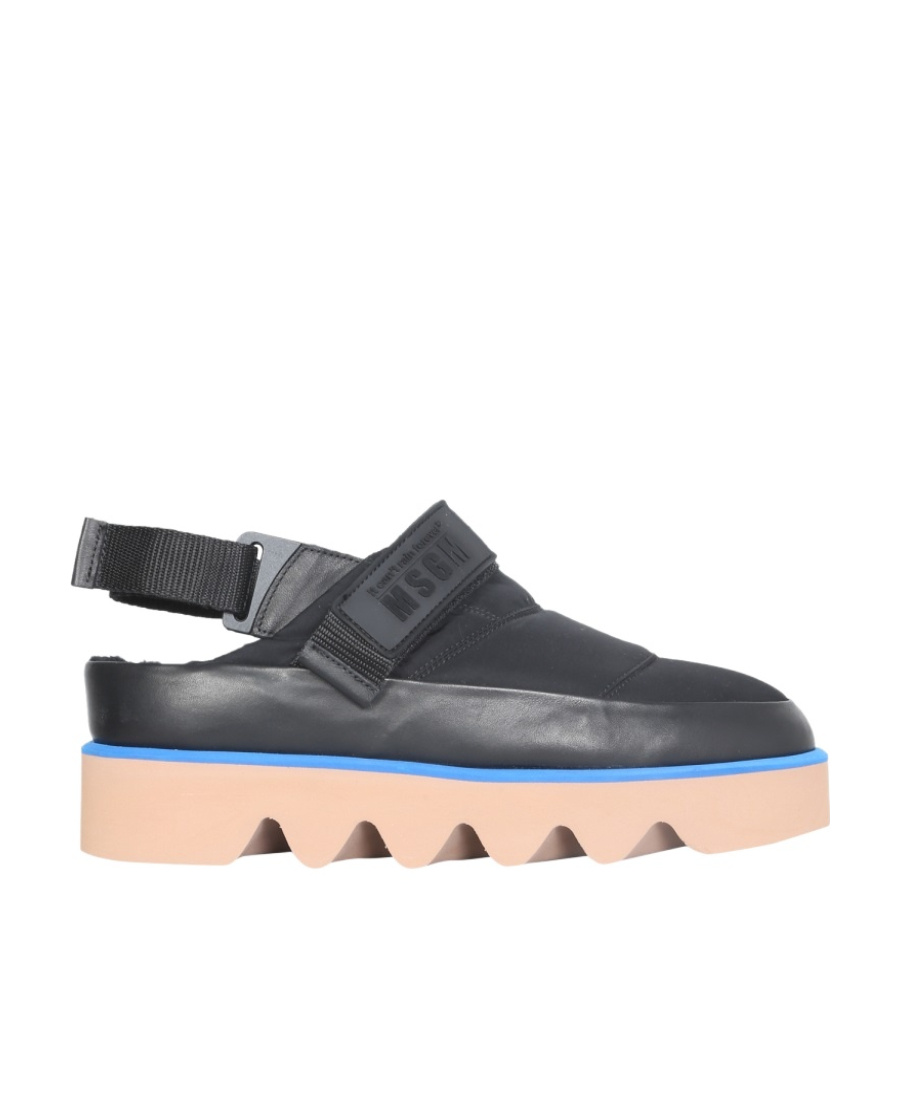 Msgm Padded Platform Mules In Black