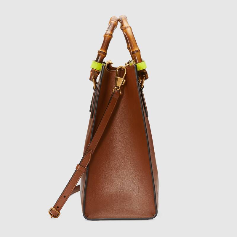Gucci Diana Bamboo Leather Handbag In Brown