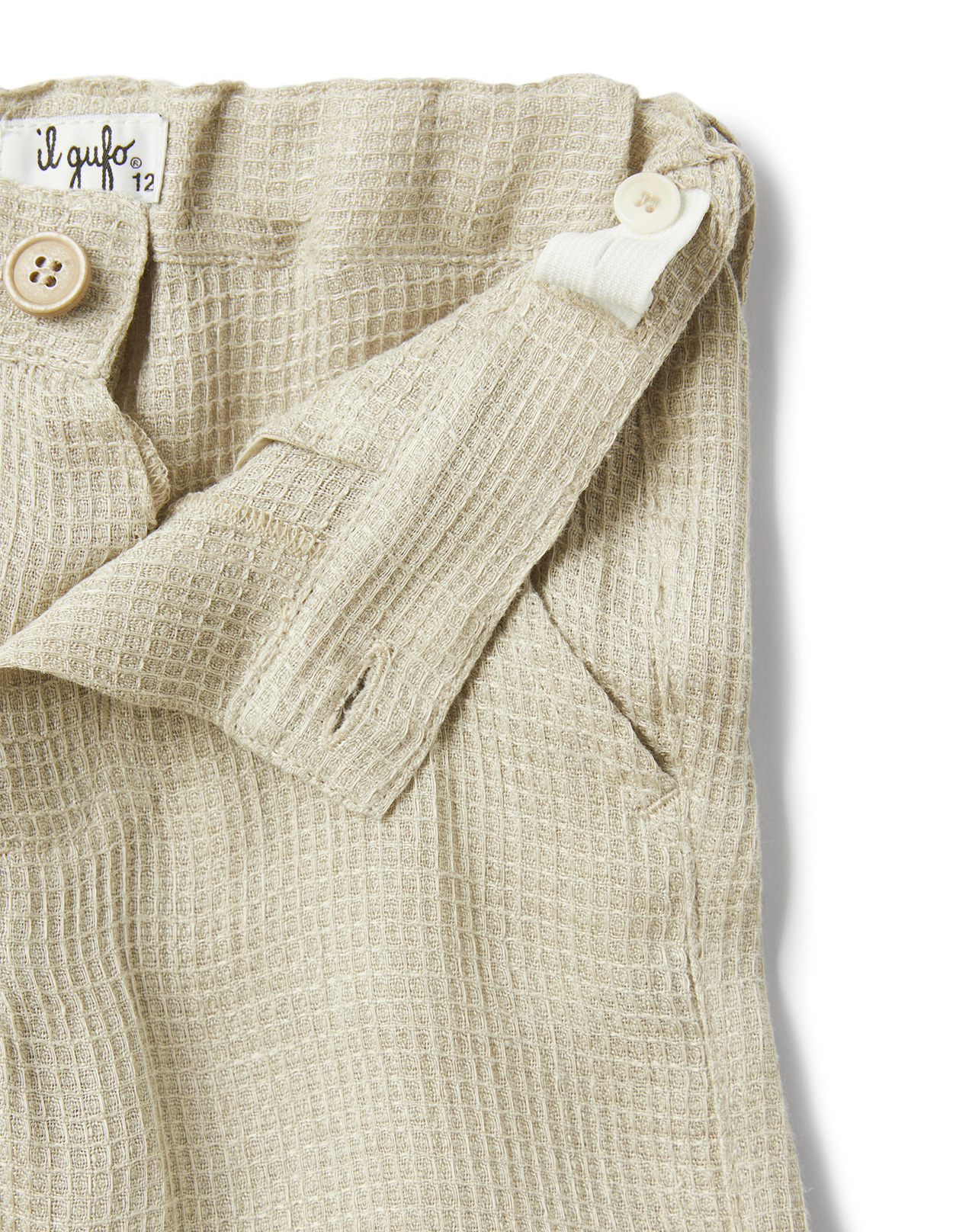 Il Gufo Logo Embroidered Shorts Set In White