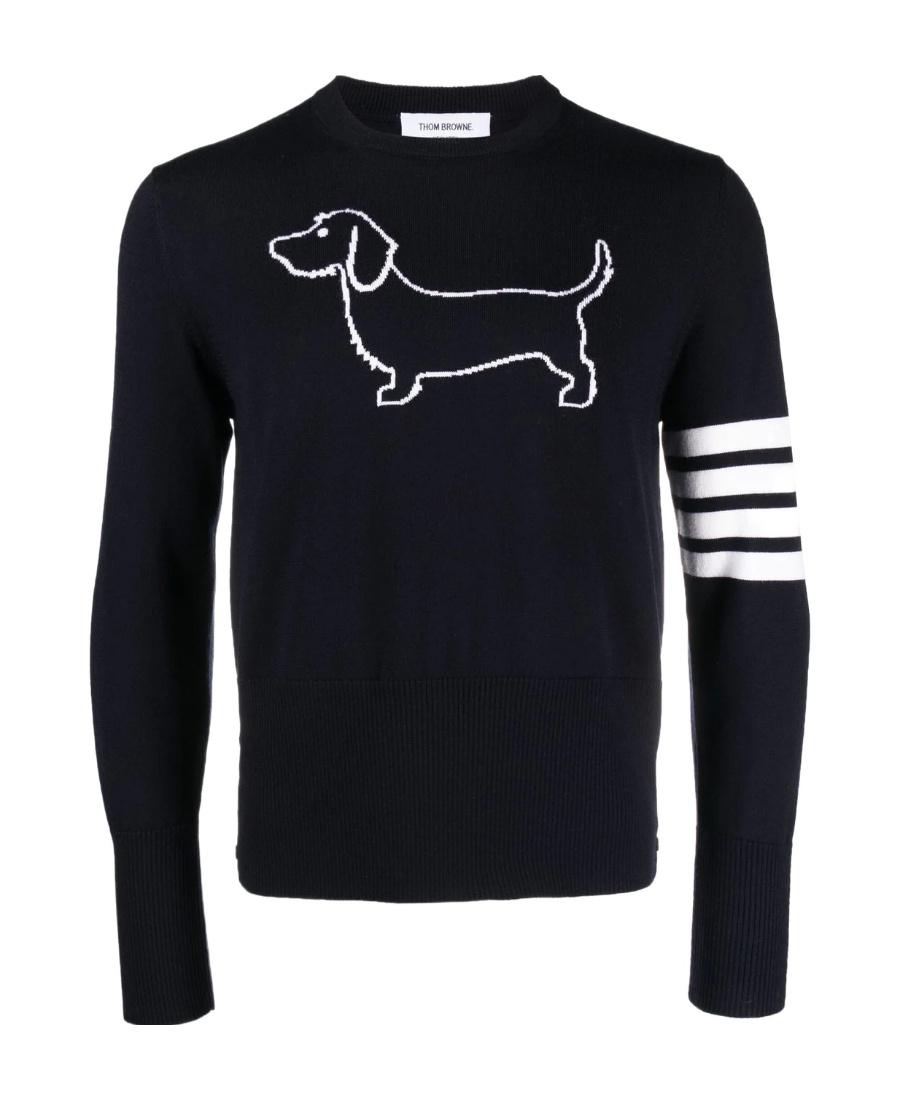 Thom Browne Jersey "hector" In Black