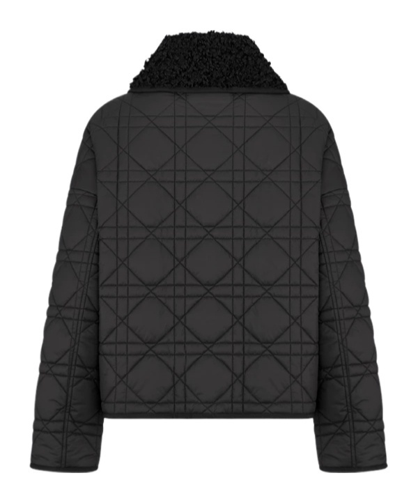 Dior Reversible Macrocannage Peacoat In Black