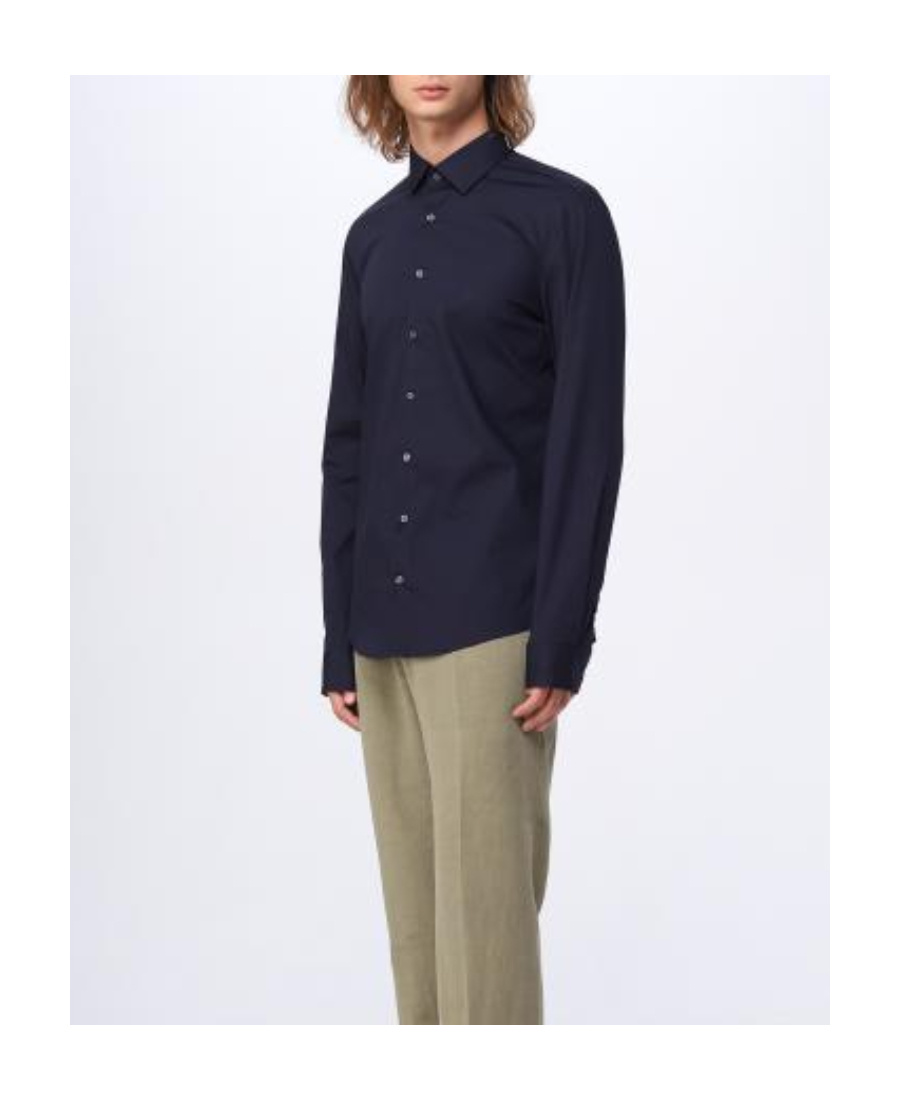 Calvin Klein Button-up Poplin Shirt In Black