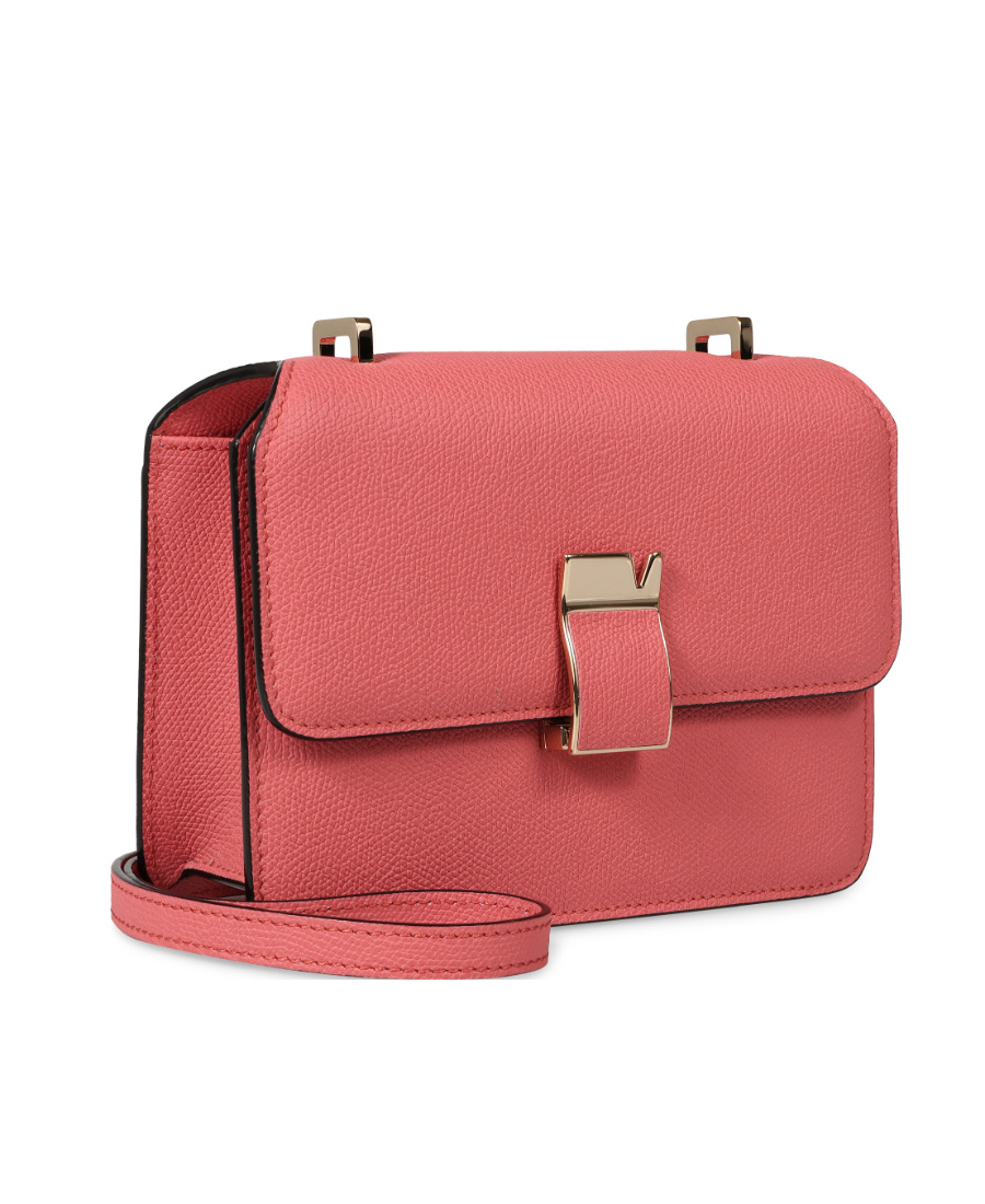 Valextra Nolo Leather Mini Crossbody Bag In Pink