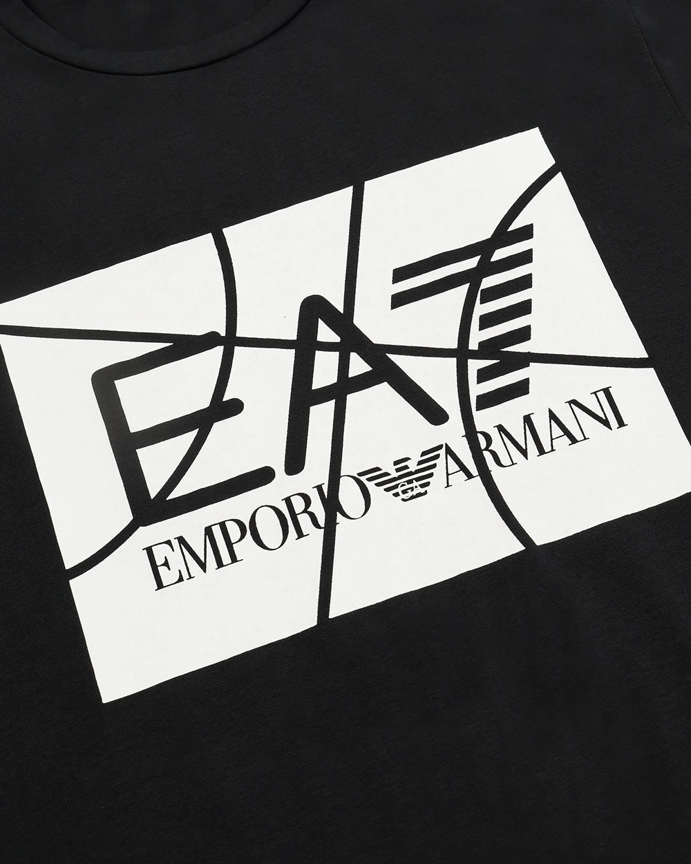 EA7 LOGO PRINTED T-SHIRT WITH ROUND NECK