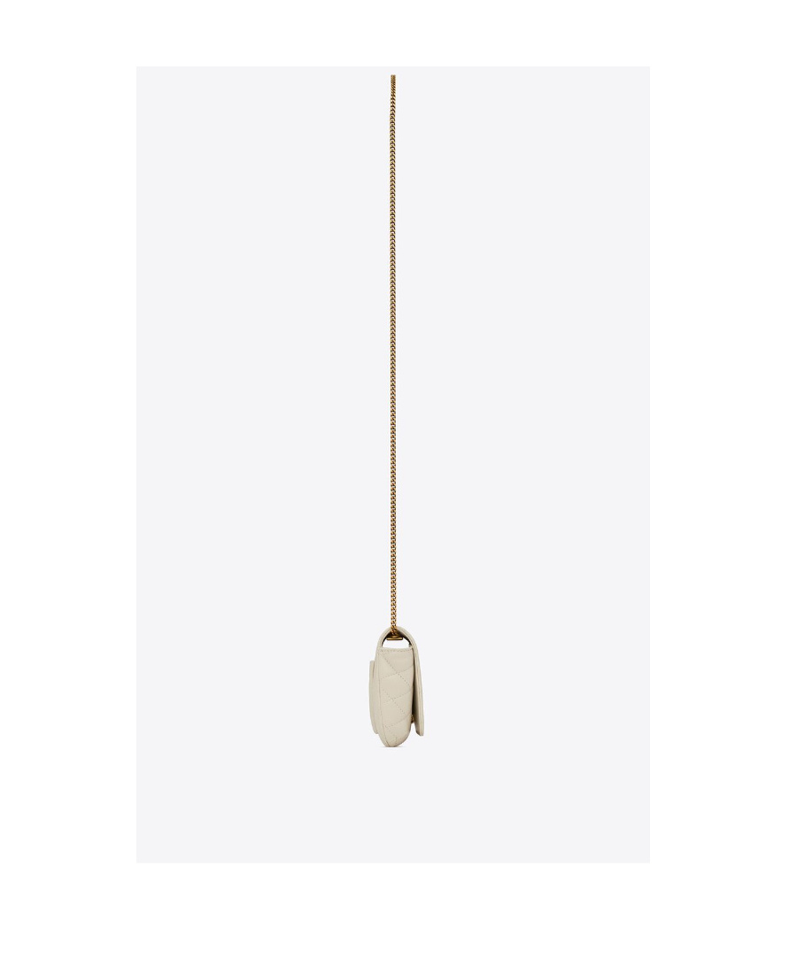 Saint Laurent Gaby Chain Phone Holder In White