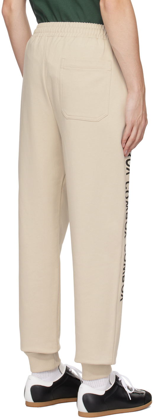 Helmut Lang Beige Scribble Sweatpants