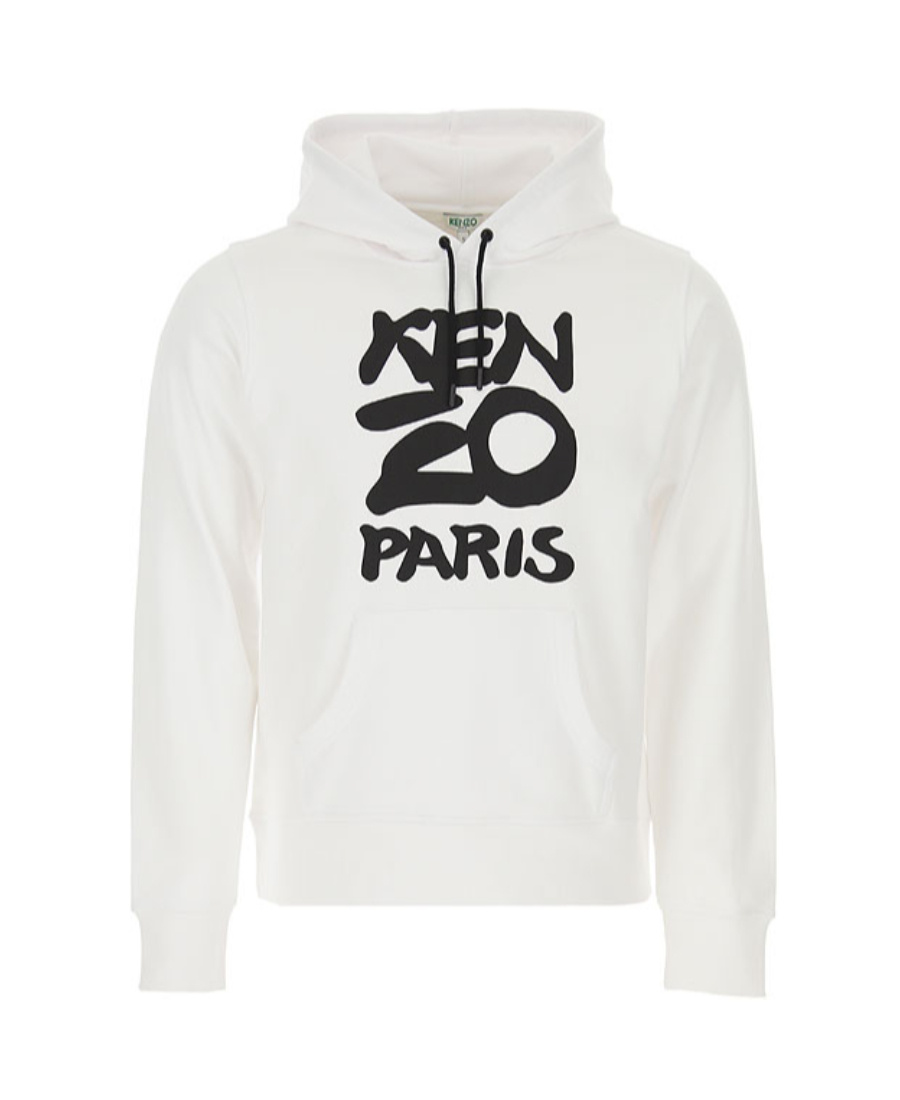 Kenzo Logo Print Sweater In White