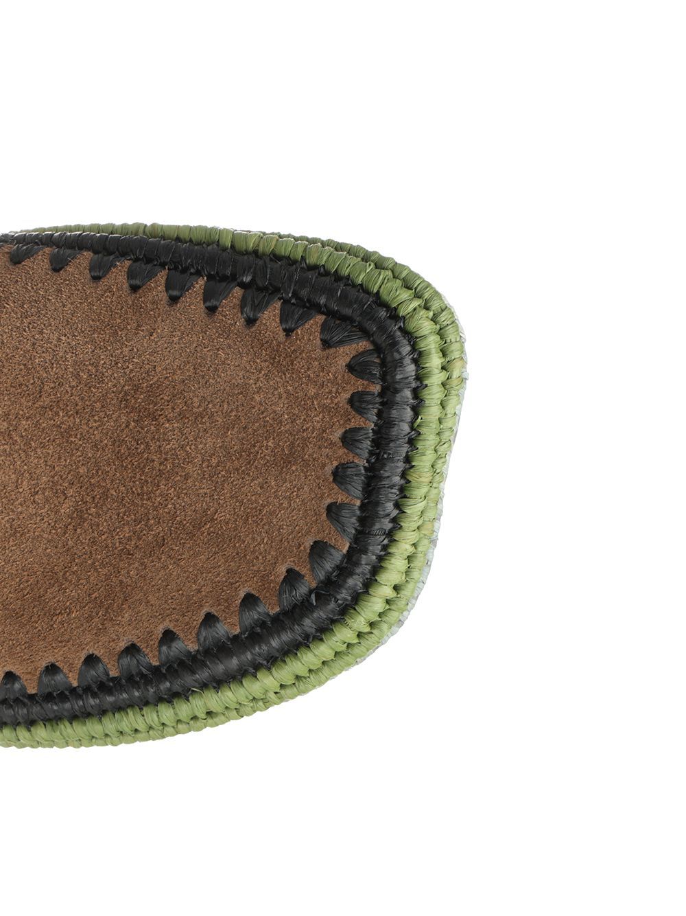 Loewe X Paula's Ibiza Suede Raffia-trim Rio Slippers