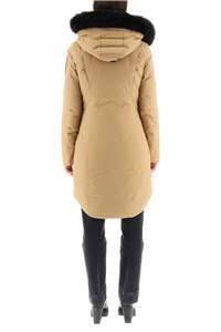Moose Knuckles Logo Down Jacket In Nude