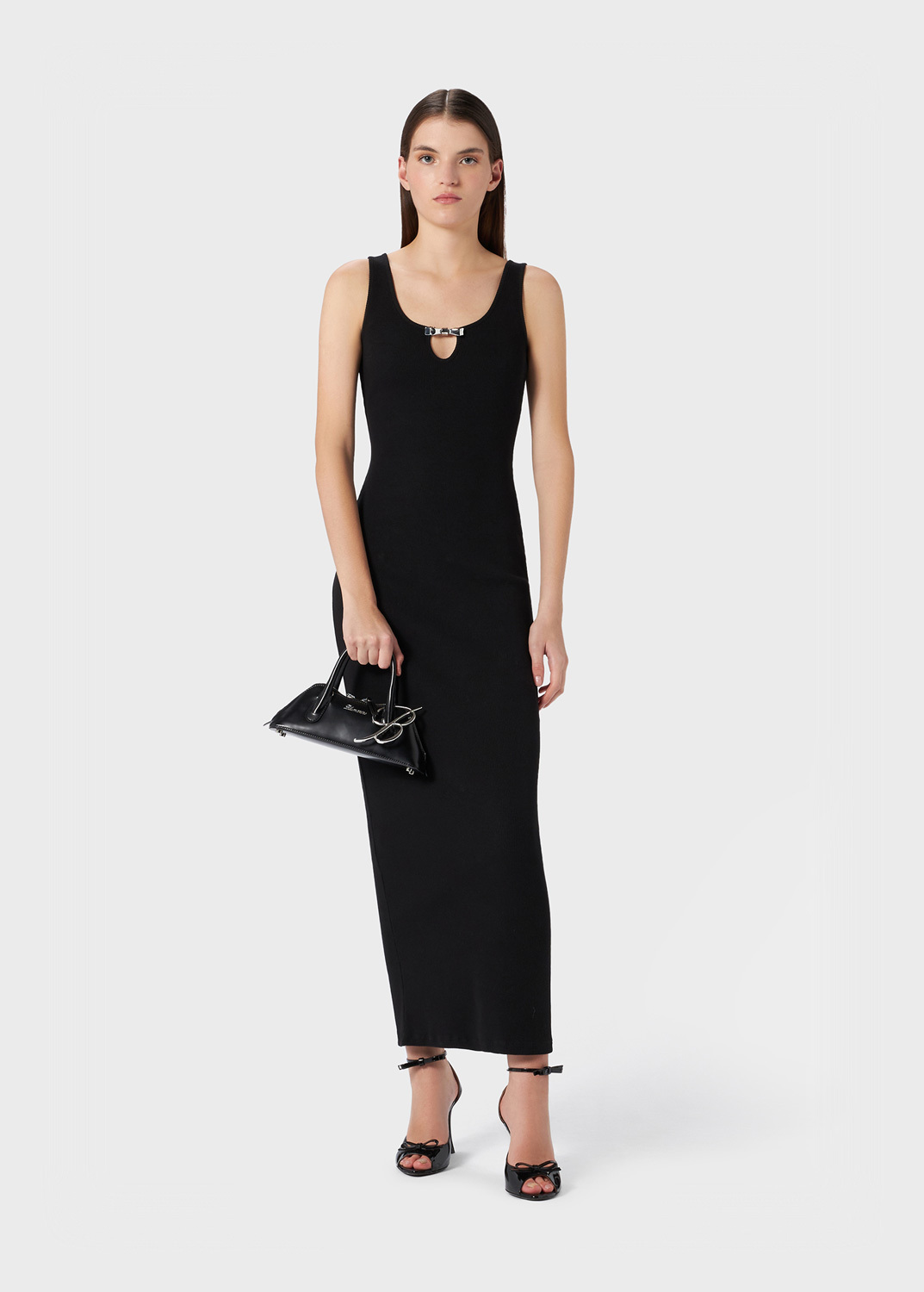 Blumarine Rib Dress In Black