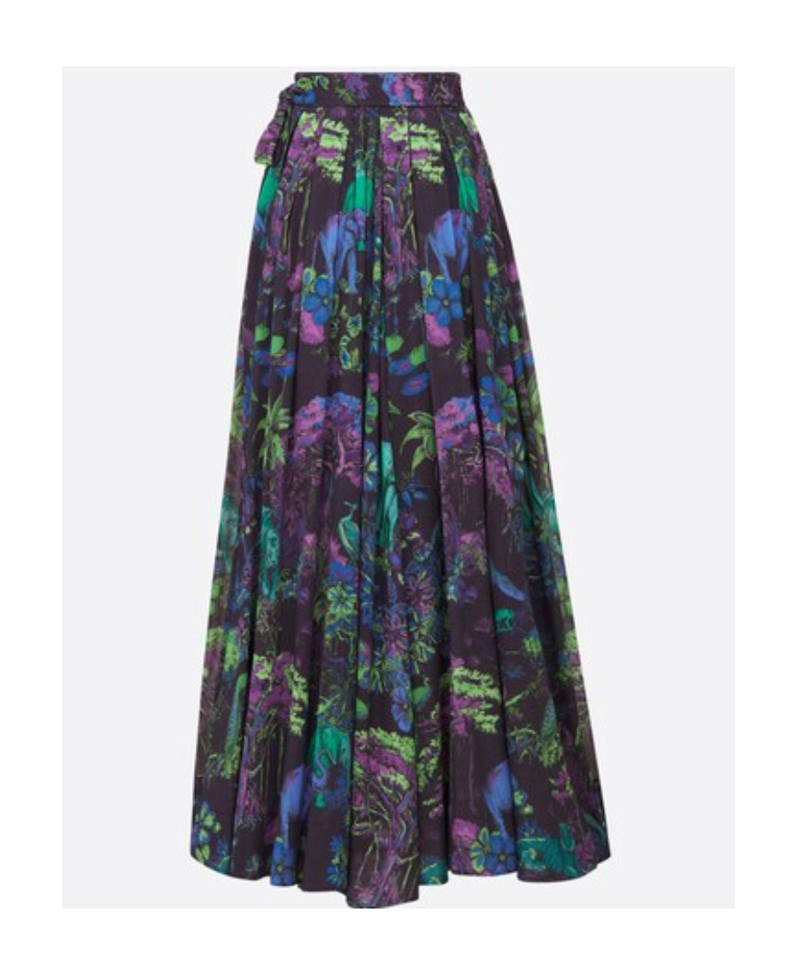 Dior Pattern Printed Skirt In Black