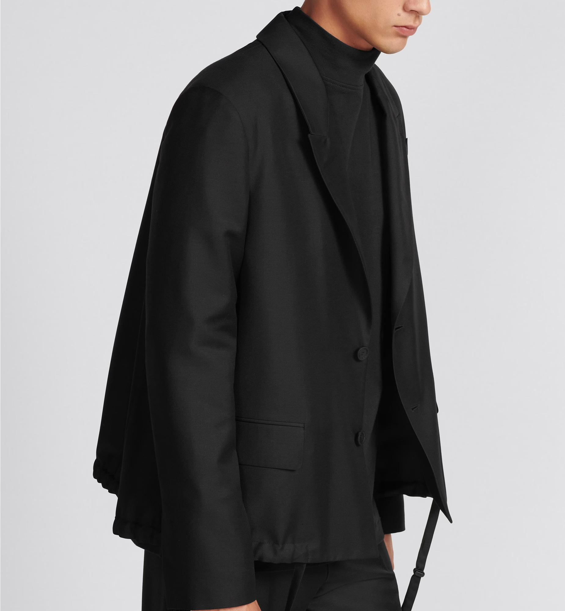 Dior Wool Blended Suit Jacket In Black