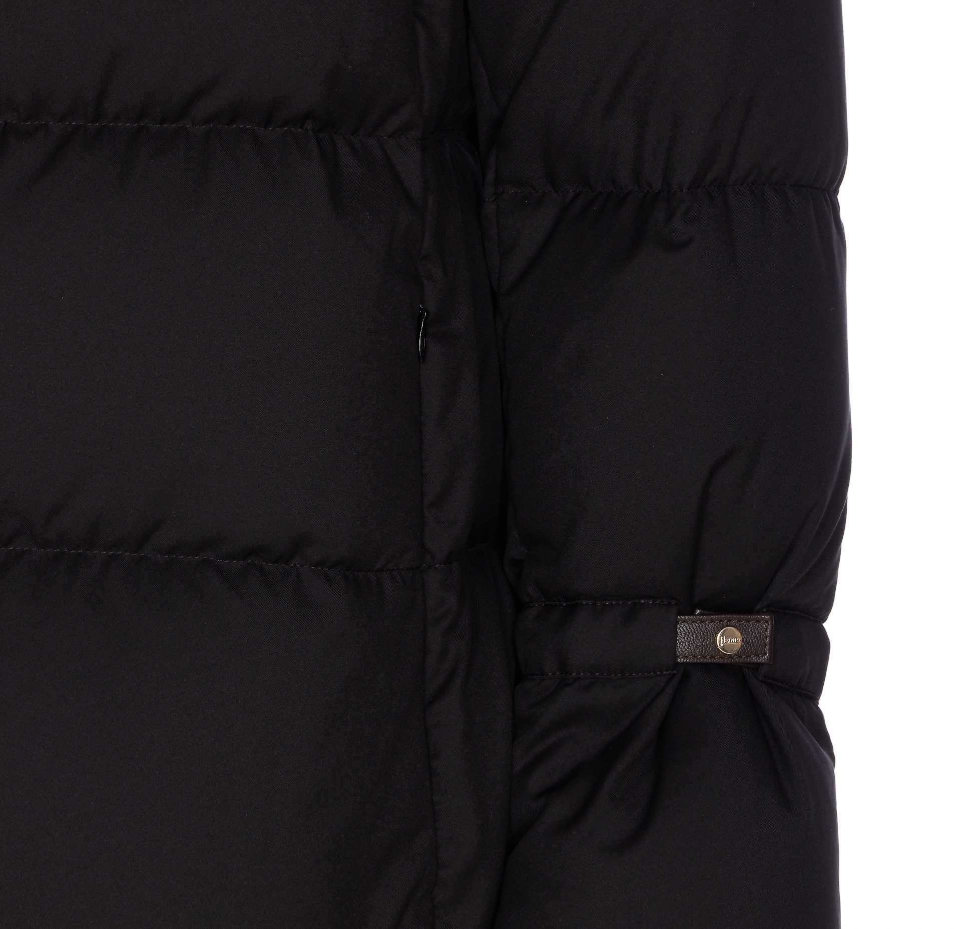 Herno Bell-sleeve Quilted Padded Jacket In Black