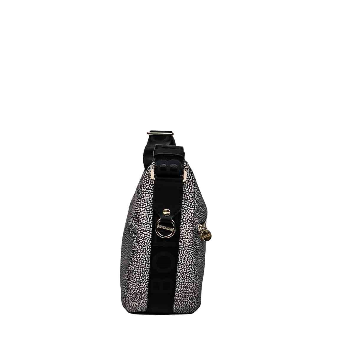 BORBONESE BORBONESE ZIPPED MEDIUM SHOULDER BAG