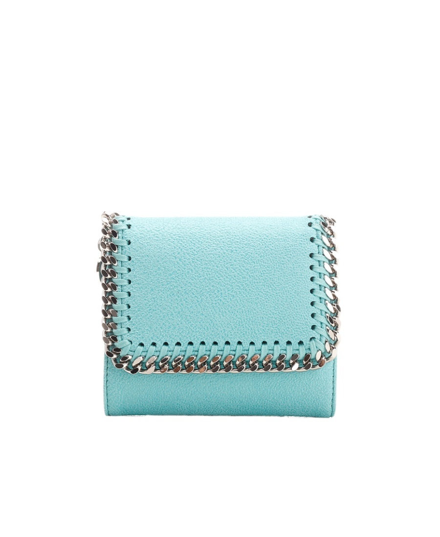 Stella Mccartney Logo Wallet In Blue