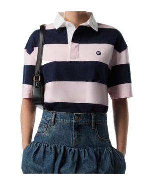 Coperni Striped Polo In Black