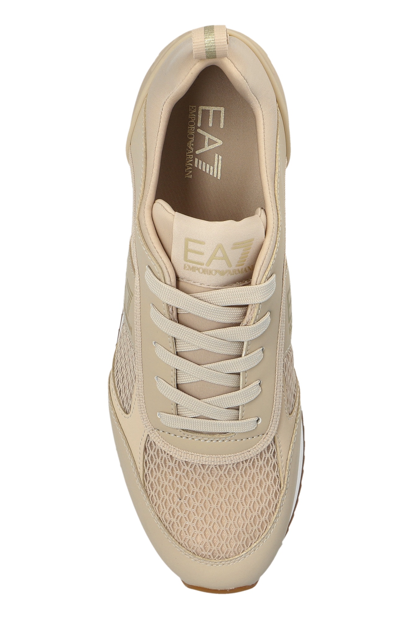 Ea7 Lace Up Sneakers In Brown
