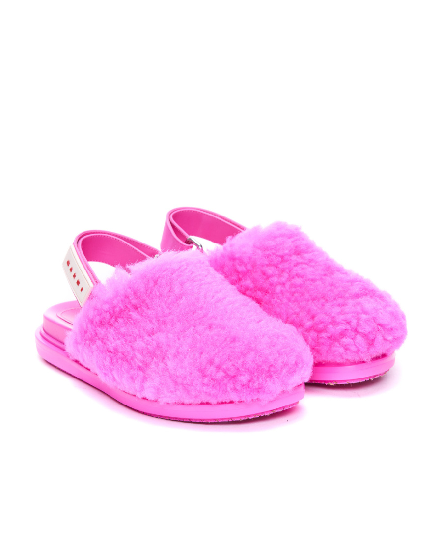 Marni Pink Sabot Strap Loafers In Pink