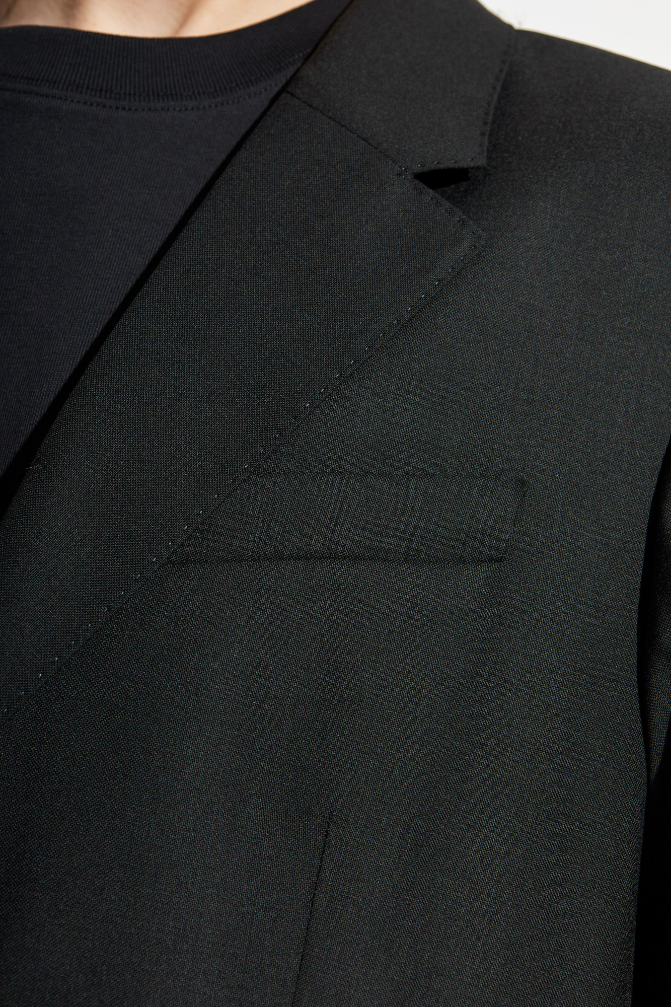 Ami Alexandre Mattiussi Wool Single-breasted Blazer In Black