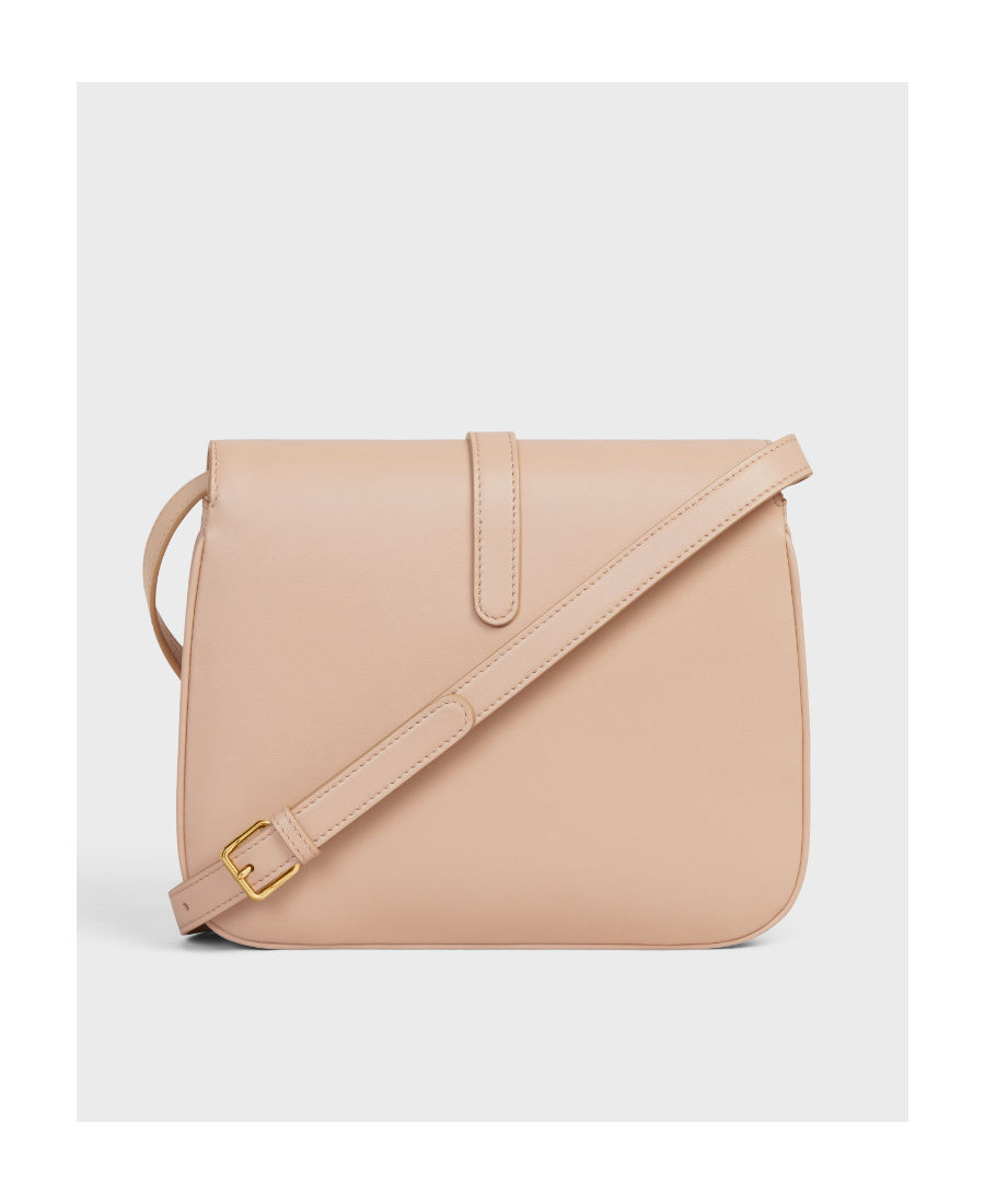 Celine Tabou Medium Smooth Cowhide Handbag In Nude
