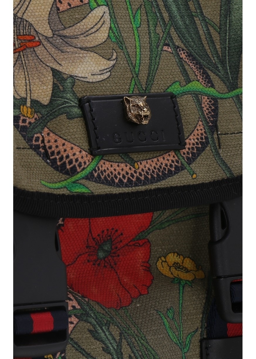 Gucci Printed Backpack In Black
