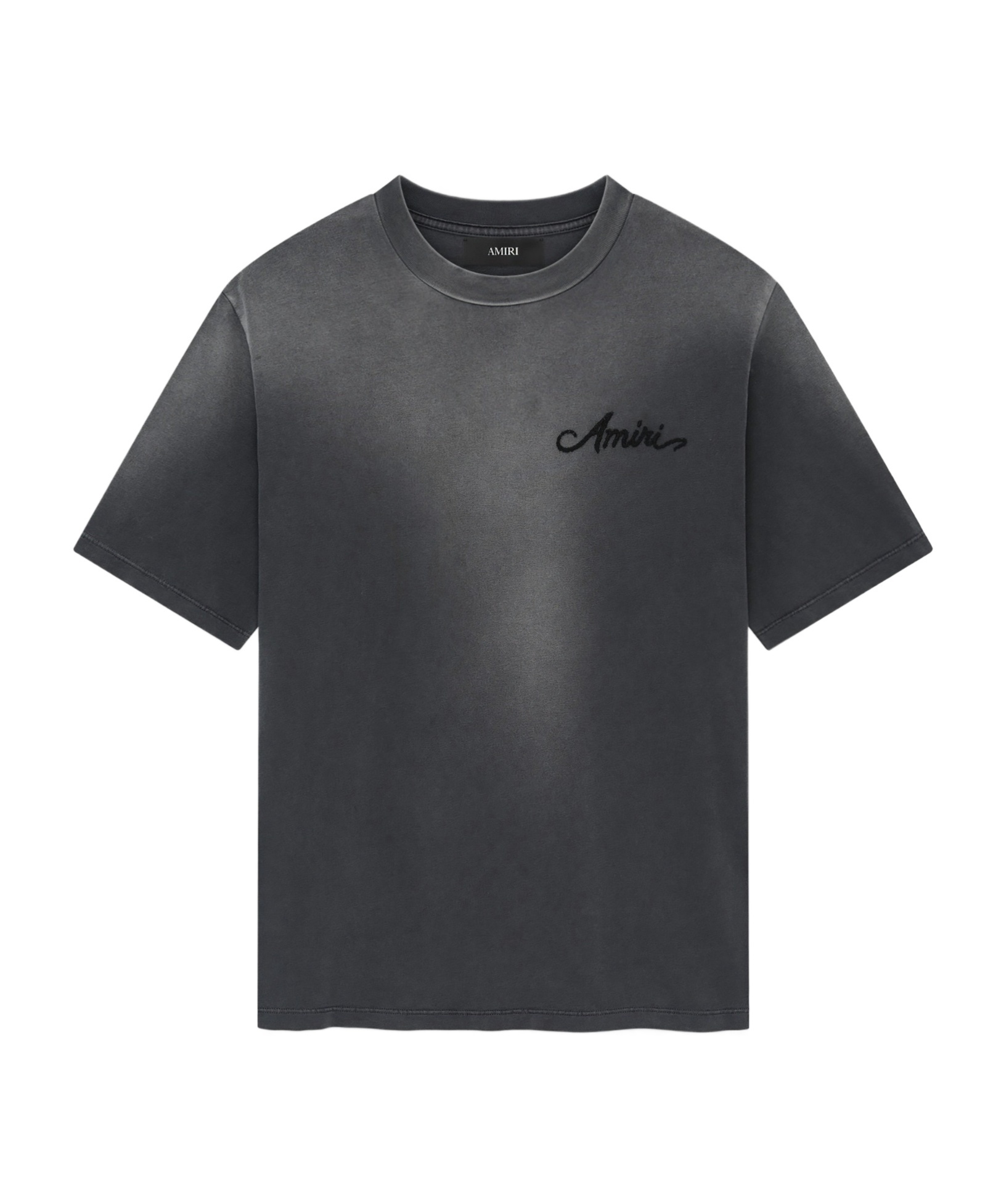 Amiri Men Cotton T-shirt With Embroidery In Black