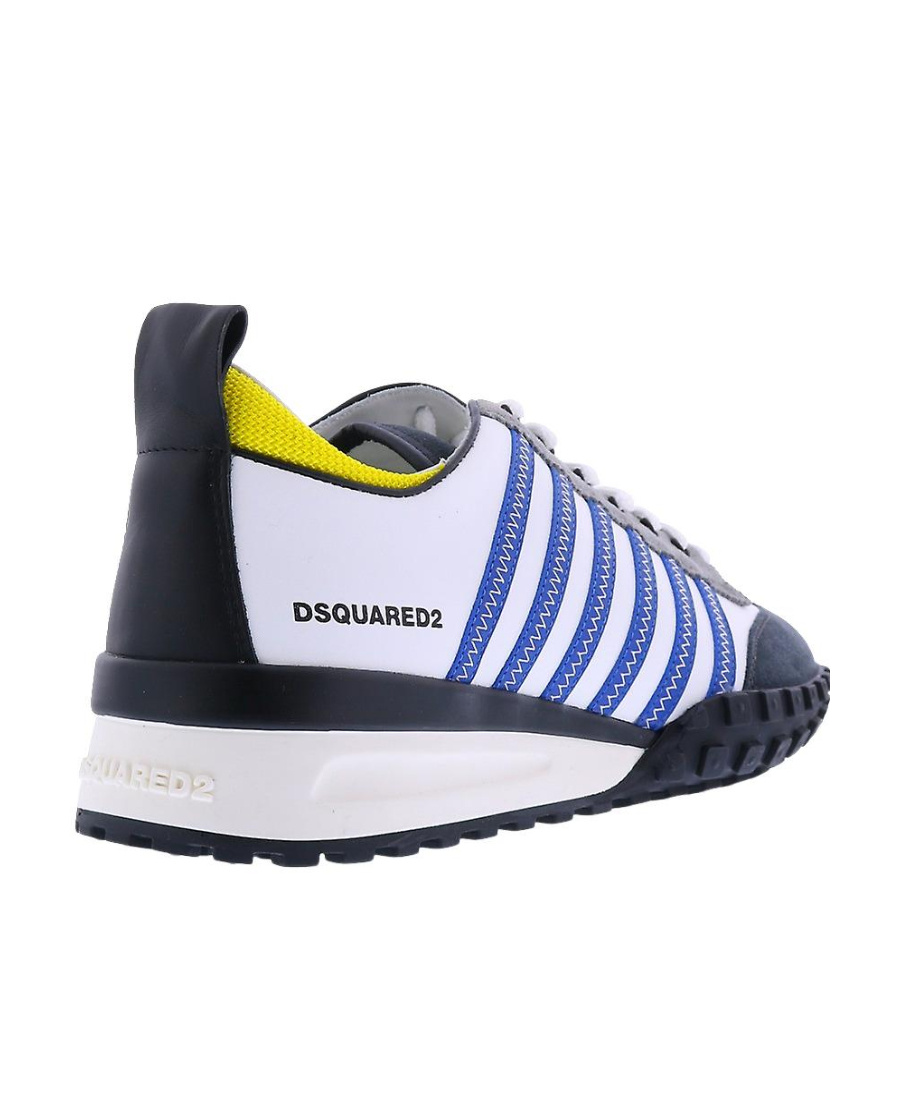 Dsquared2 Legend 551 Mix Leather Low-top Sneakers In White