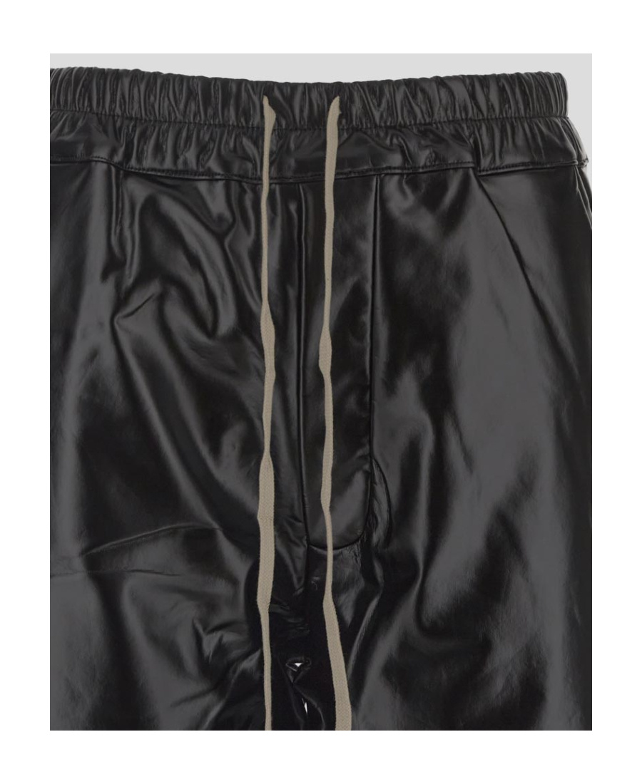 Rick Owens Drkshdw Wide-leg Faux-leather Trousers In Black
