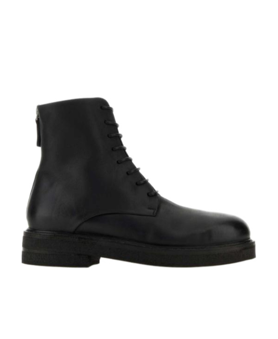 Marsèll Round Toe Zip-up Boots In Black