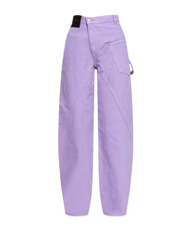 Jw Anderson Twisted Workwear Trousers In Purple