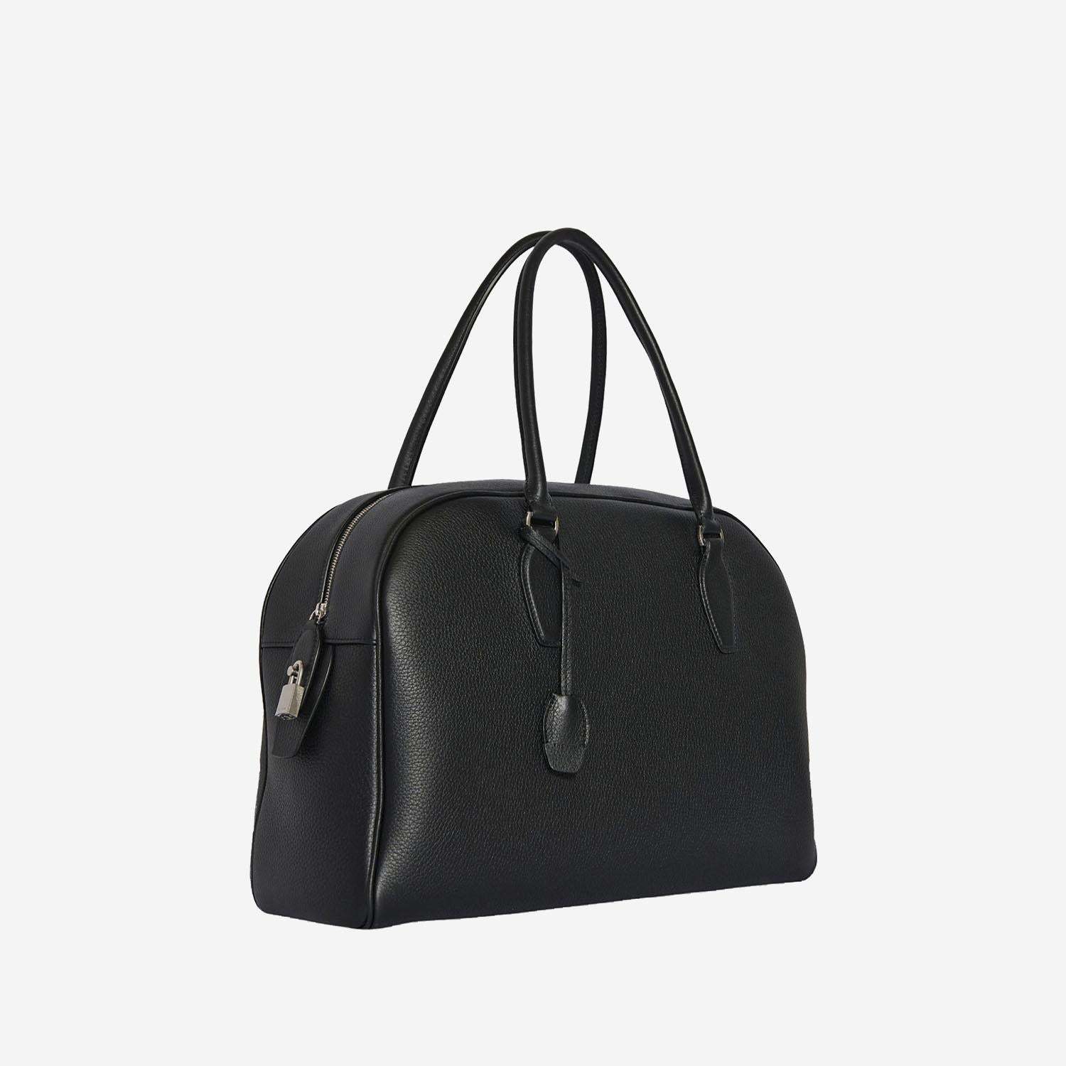 The Row India 15.75 Grain Leather Top Handle Bag In Black